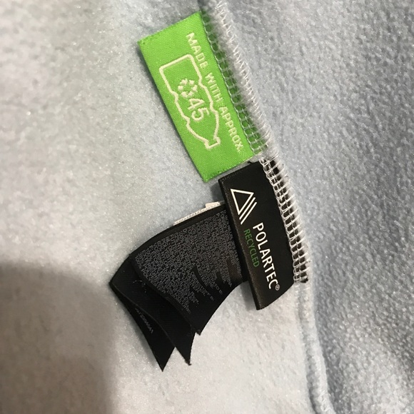 Women’s North Face Full Zip Fleece Polar Tech Blue & Gray Jacket - Size Large - Picture 4 of 7